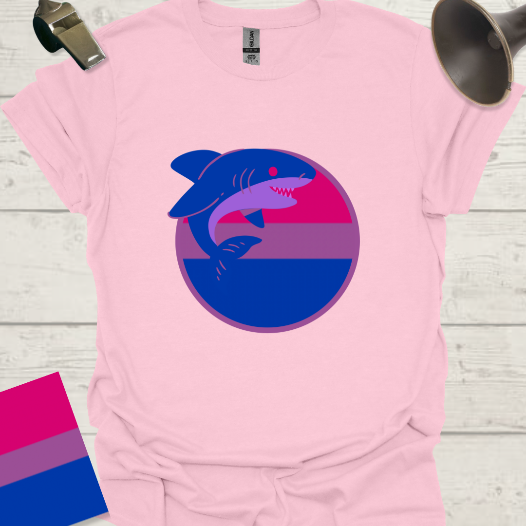 Bisexual Flag Sphere Cute Shark T-Shirt