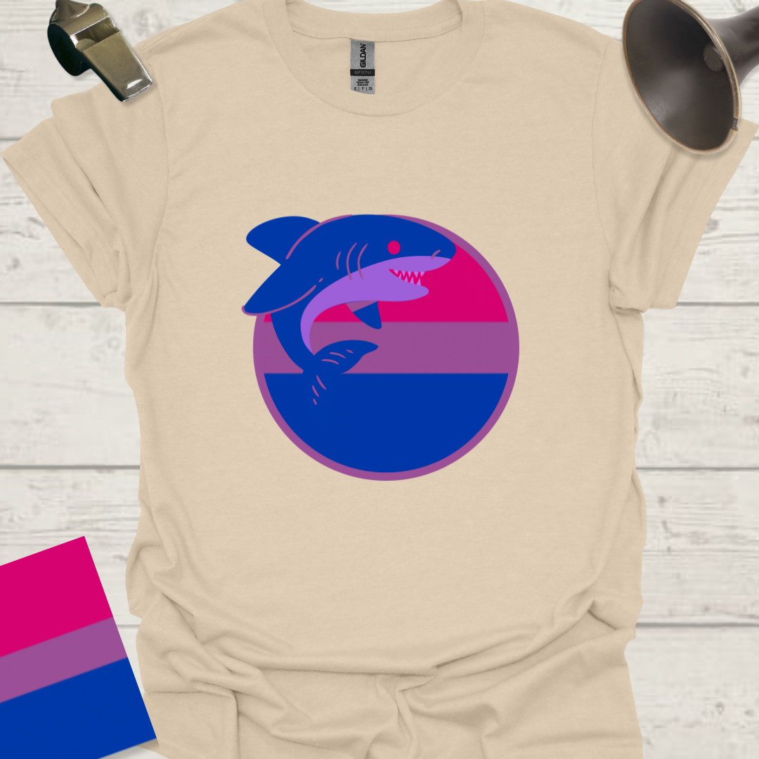 Bisexual Flag Sphere Cute Shark T-Shirt