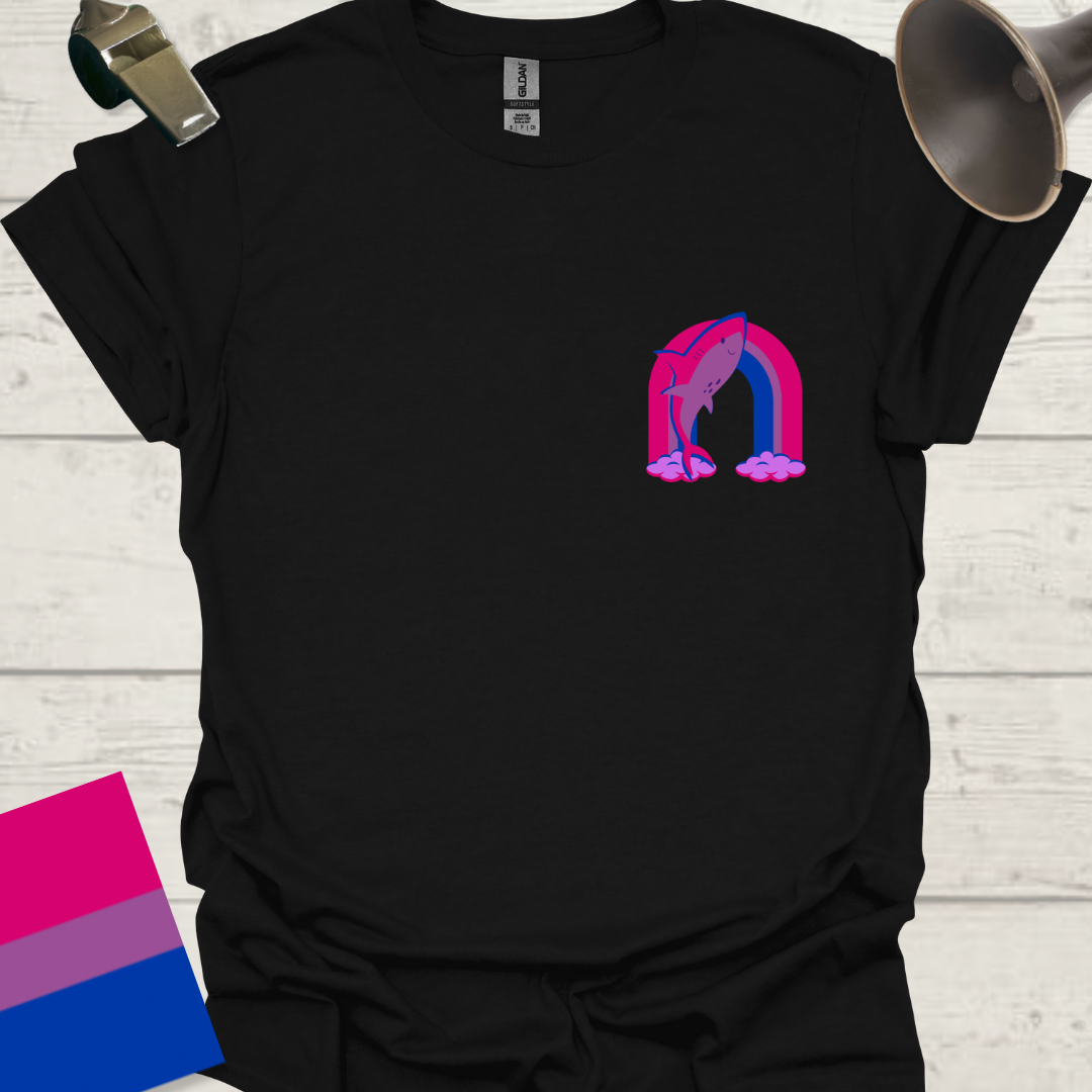 Bisexual Flag Colors Rainbow Cute Shark T-Shirt