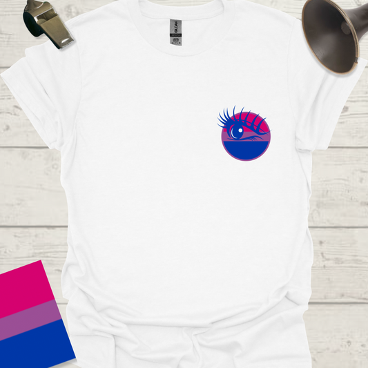 Bisexual Flag Sphere Blue Eye T-Shirt
