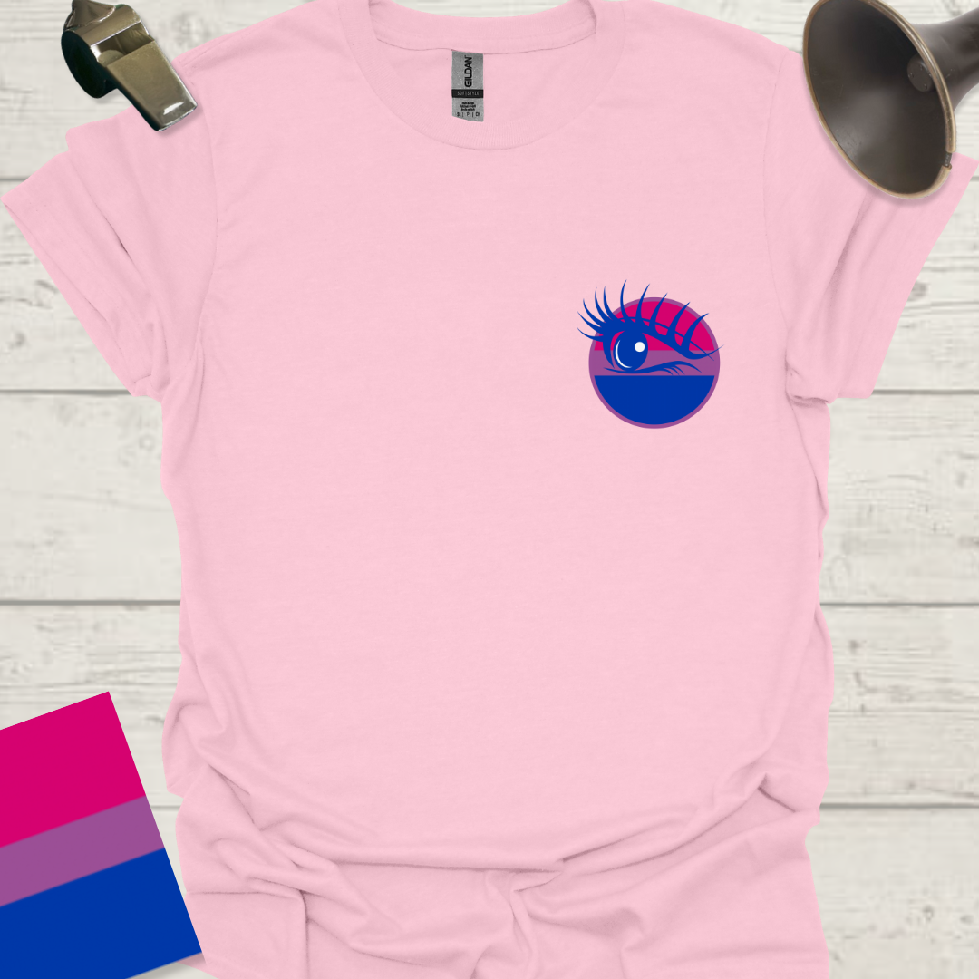 Bisexual Flag Sphere Blue Eye T-Shirt
