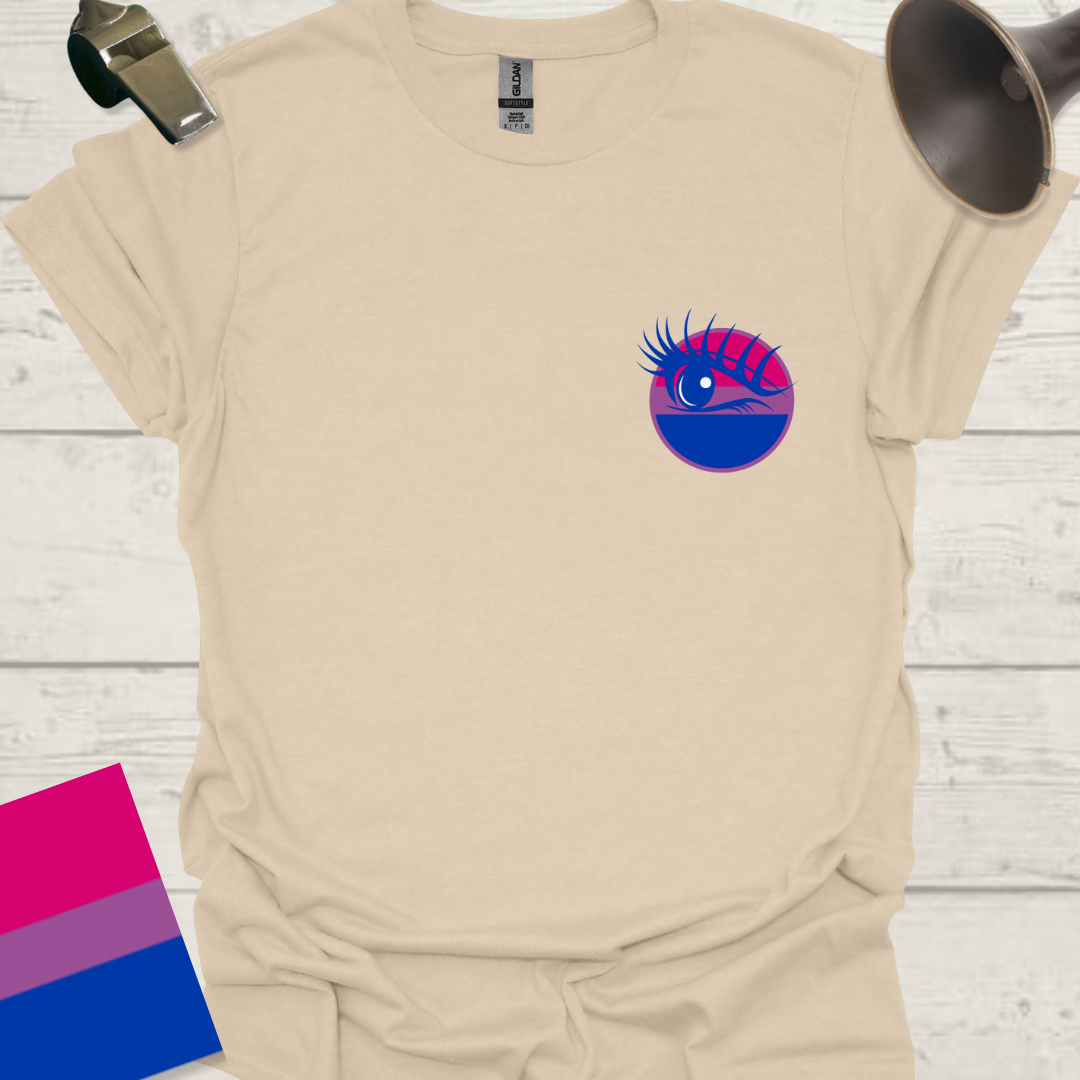Bisexual Flag Sphere Blue Eye T-Shirt