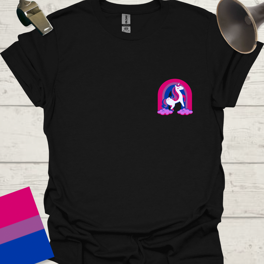 Bisexual Flag Colors Rainbow Unicorn T-Shirt