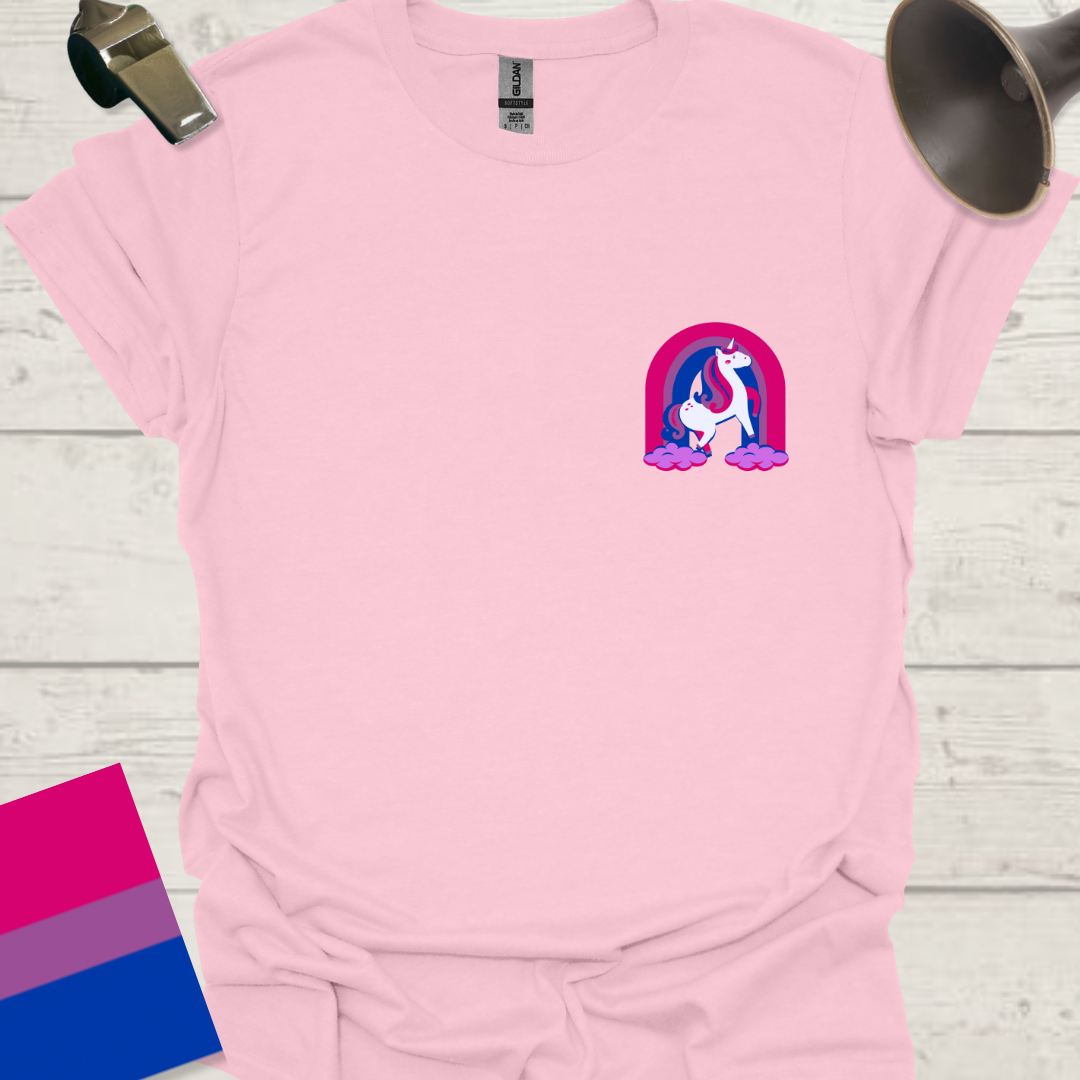 Bisexual Flag Colors Rainbow Unicorn T-Shirt