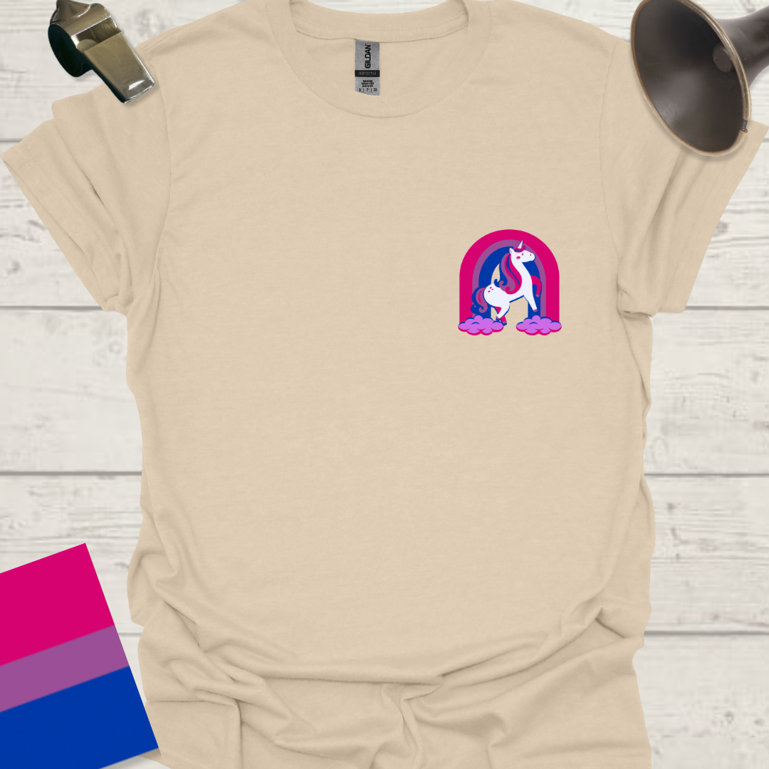 Bisexual Flag Colors Rainbow Unicorn T-Shirt