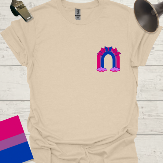 Bisexual Flag Colors Rainbow Butterflies T-Shirt