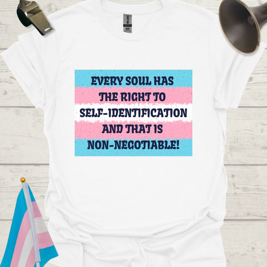 Unisex T-Shirt Self-Identification Transgender Flag