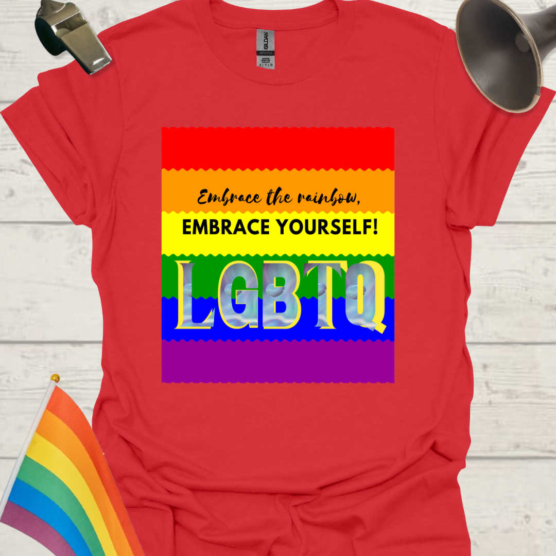 LGBTQ Pride Flag Ripples - Embrace the rainbow, embrace yourself! T-Shirt