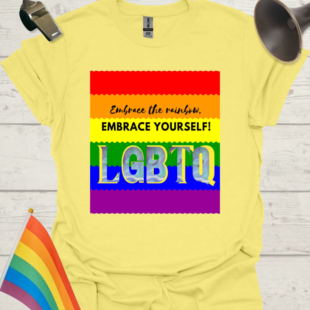 LGBTQ Pride Flag Ripples - Embrace the rainbow, embrace yourself! T-Shirt