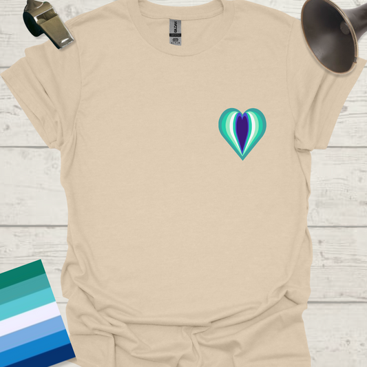 Gay Pride Flag Heart Abstract T-Shirt