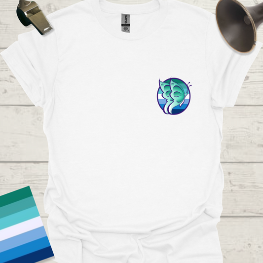 Gay Pride Flag Stripes Sphere, Butterfly T-Shirt