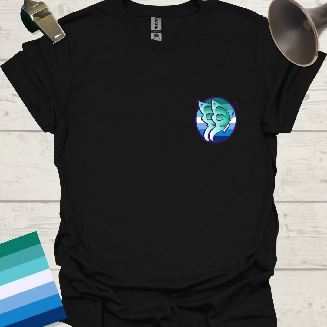 Gay Pride Flag Stripes Sphere, Butterfly T-Shirt