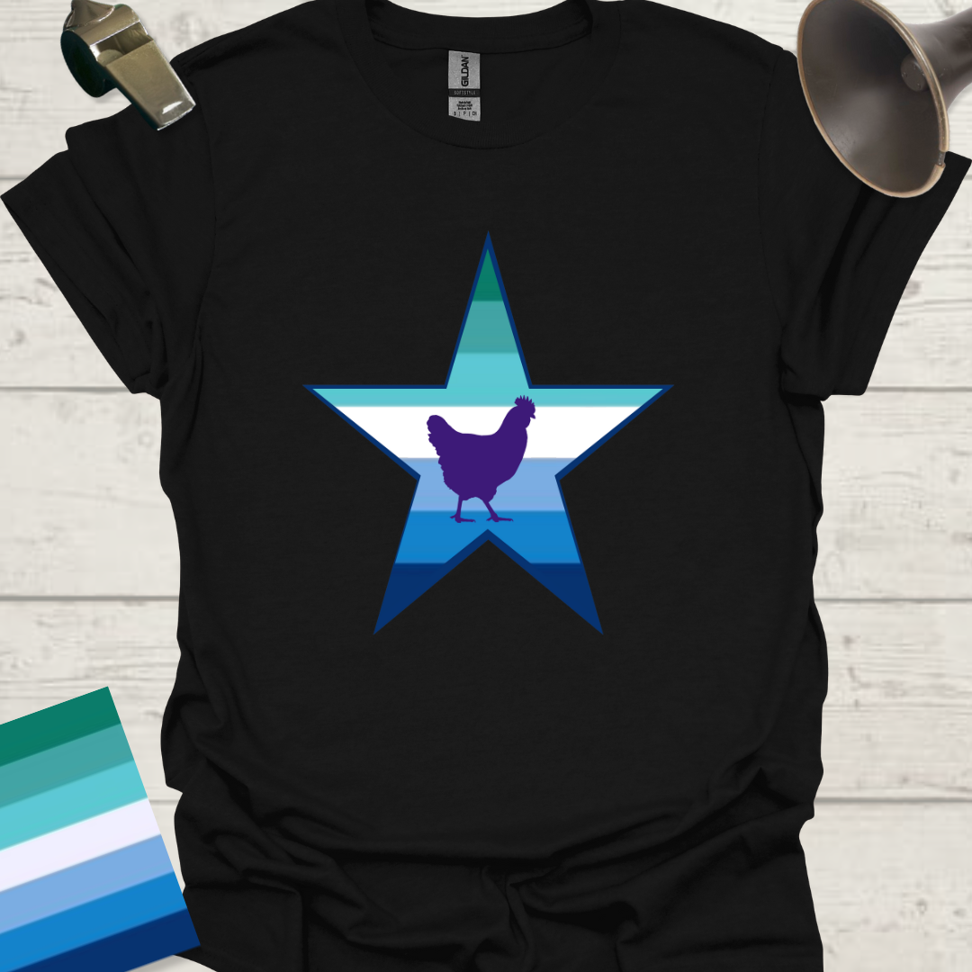 Chicken Rainbow Star T-Shirt