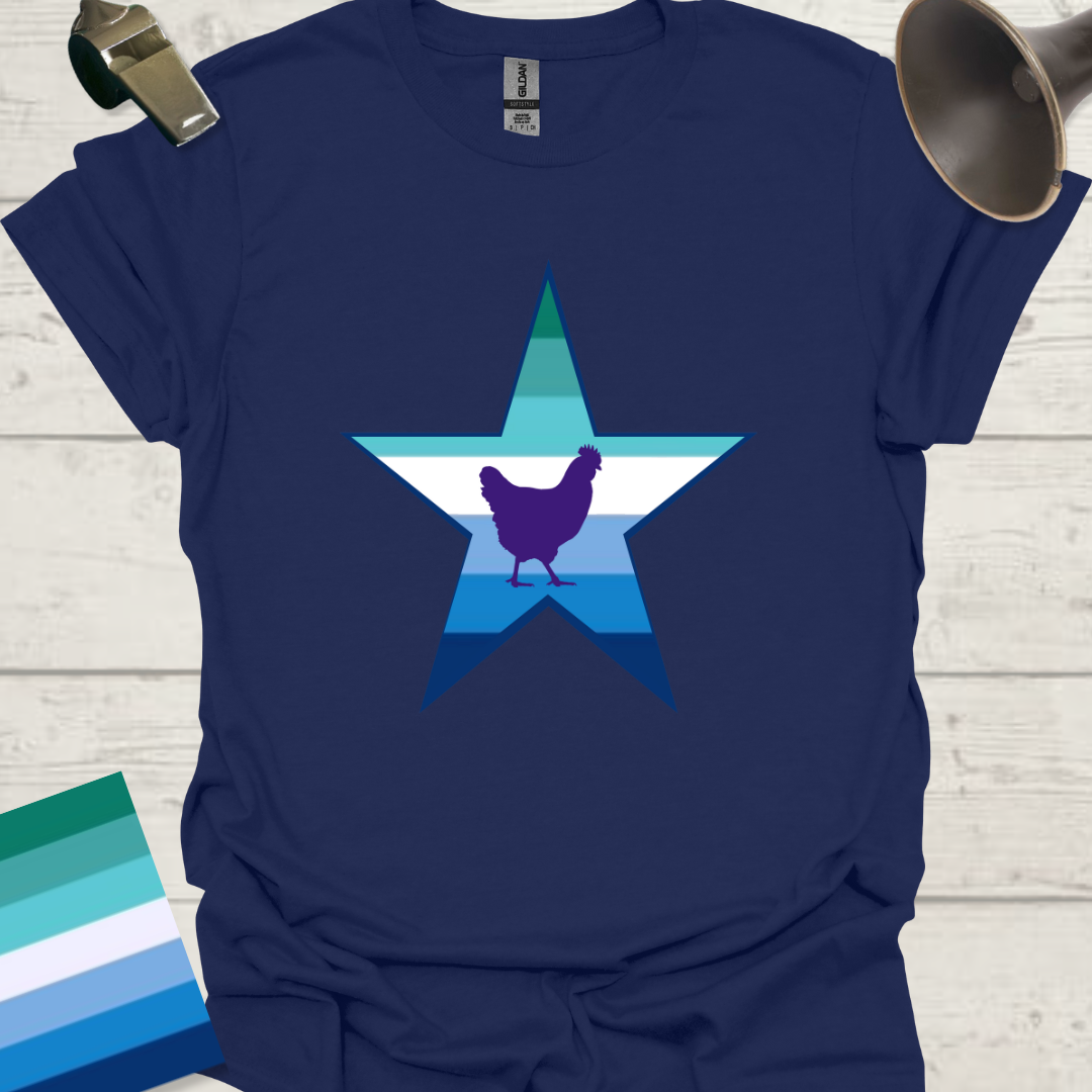 Chicken Rainbow Star T-Shirt