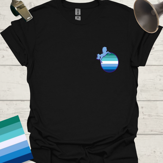 Gay Pride Flag Stripes Sphere, Horse T-Shirt