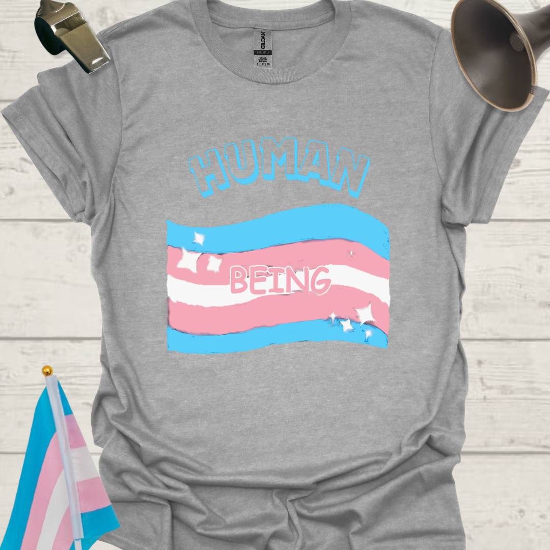 Unisex T-Shirt Human Transgender Pride Flag