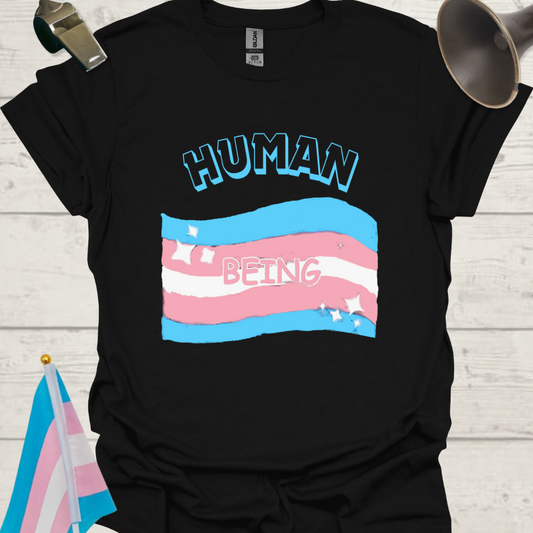 Unisex T-Shirt Human Transgender Pride Flag