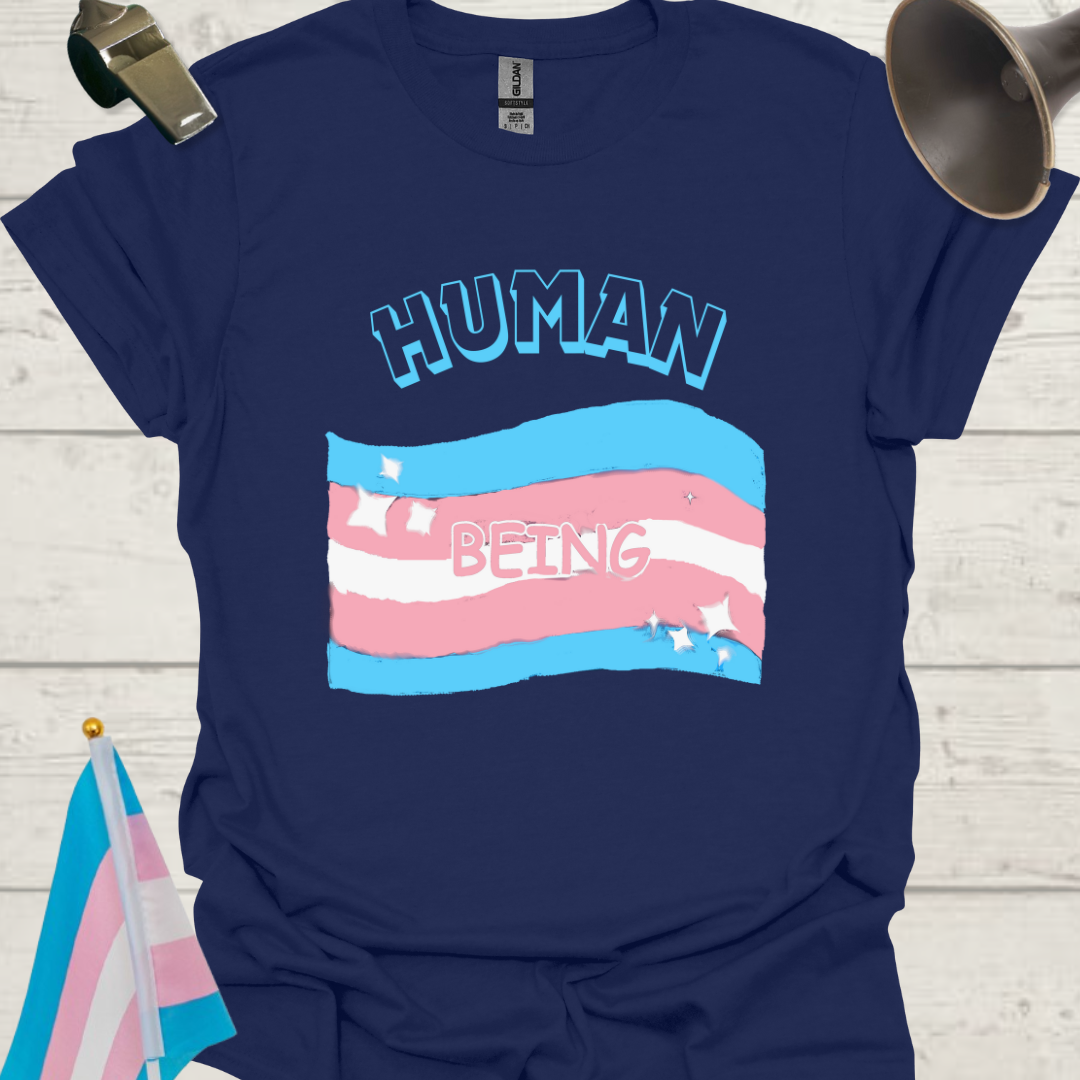 Unisex T-Shirt Human Transgender Pride Flag