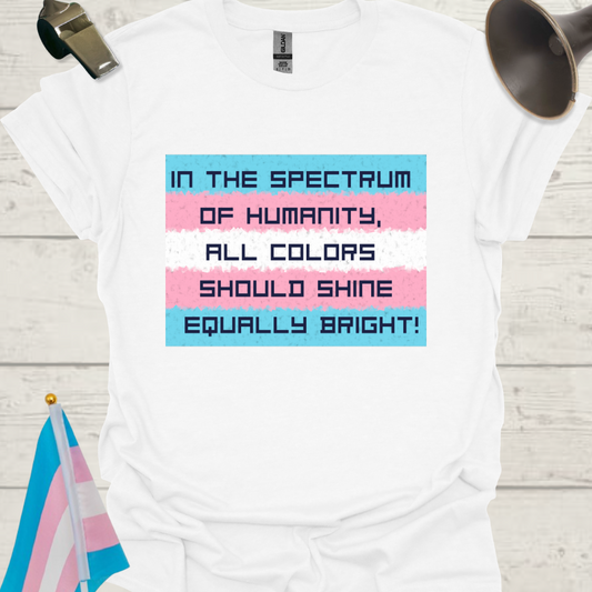 Unisex T-Shirt Spectrum of Humanity Transgender Flag