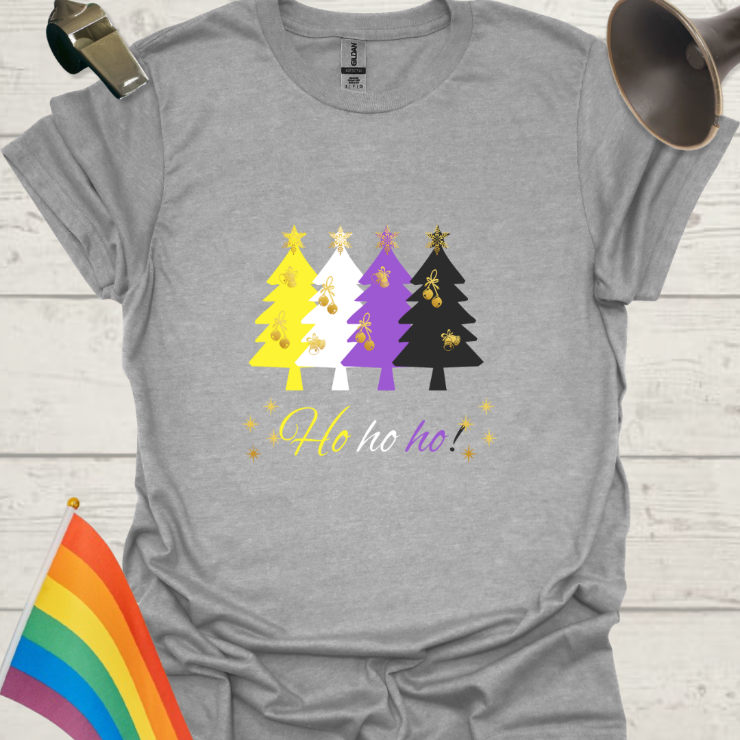 LGBTQ - Nonbinary Christmas Trees, Ho ho ho T-Shirt