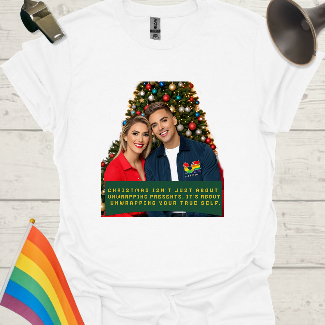 LGBT - Christmas isn't just about unwrapping presents, it's about unwrapping your true self T-Shirt