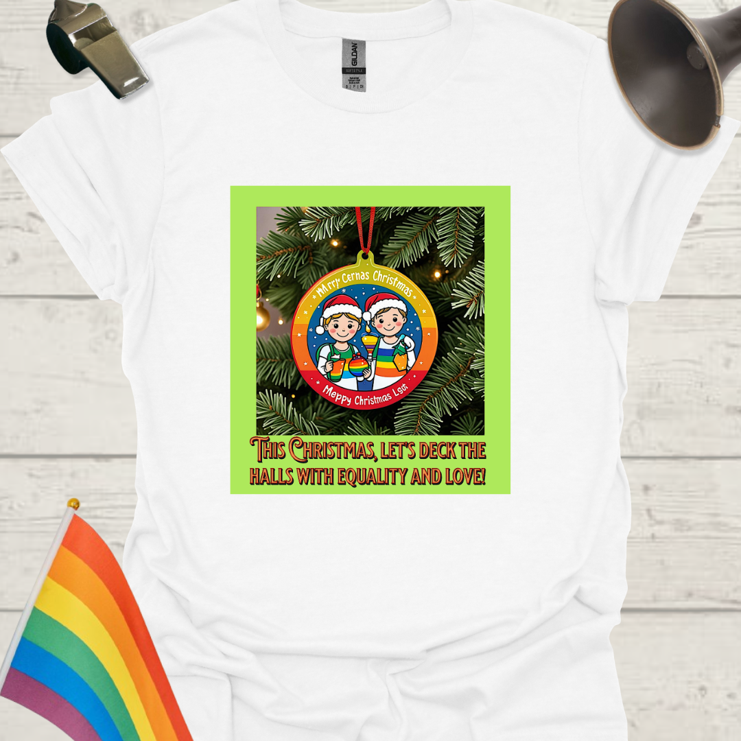 LGBT - This Christmas, let's deck the halls with equality and love T-Shirt