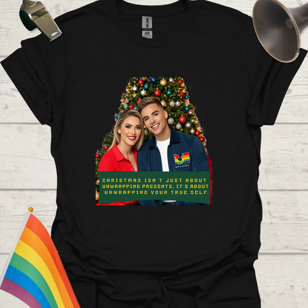LGBT - Christmas isn't just about unwrapping presents, it's about unwrapping your true self T-Shirt