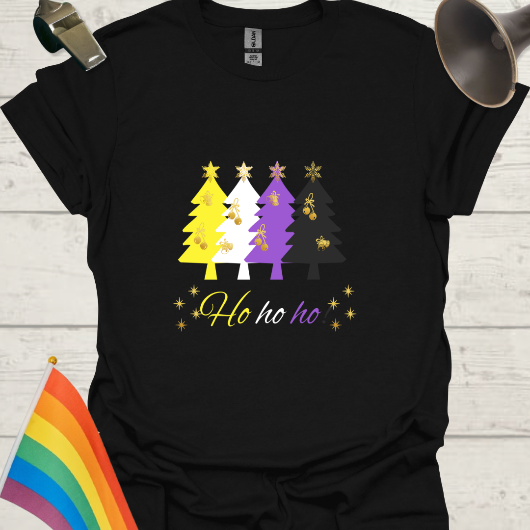 LGBTQ - Nonbinary Christmas Trees, Ho ho ho T-Shirt