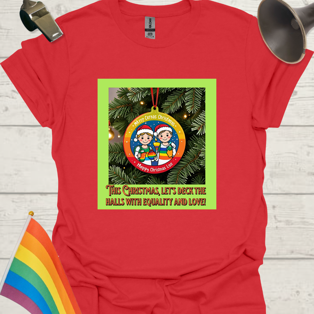 LGBT - This Christmas, let's deck the halls with equality and love T-Shirt