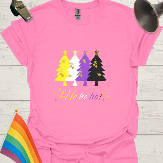 LGBTQ - Nonbinary Christmas Trees, Ho ho ho T-Shirt