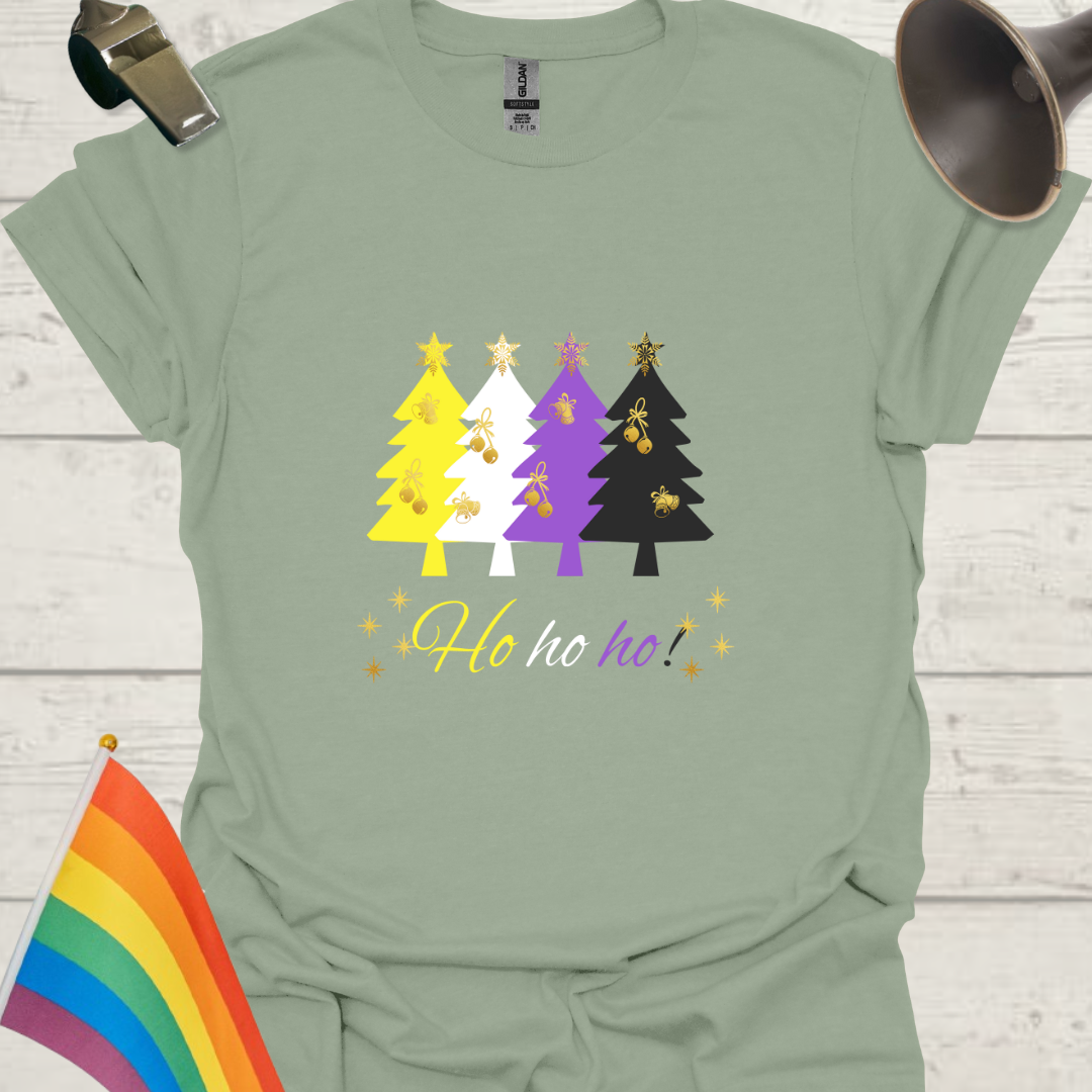 LGBTQ - Nonbinary Christmas Trees, Ho ho ho T-Shirt