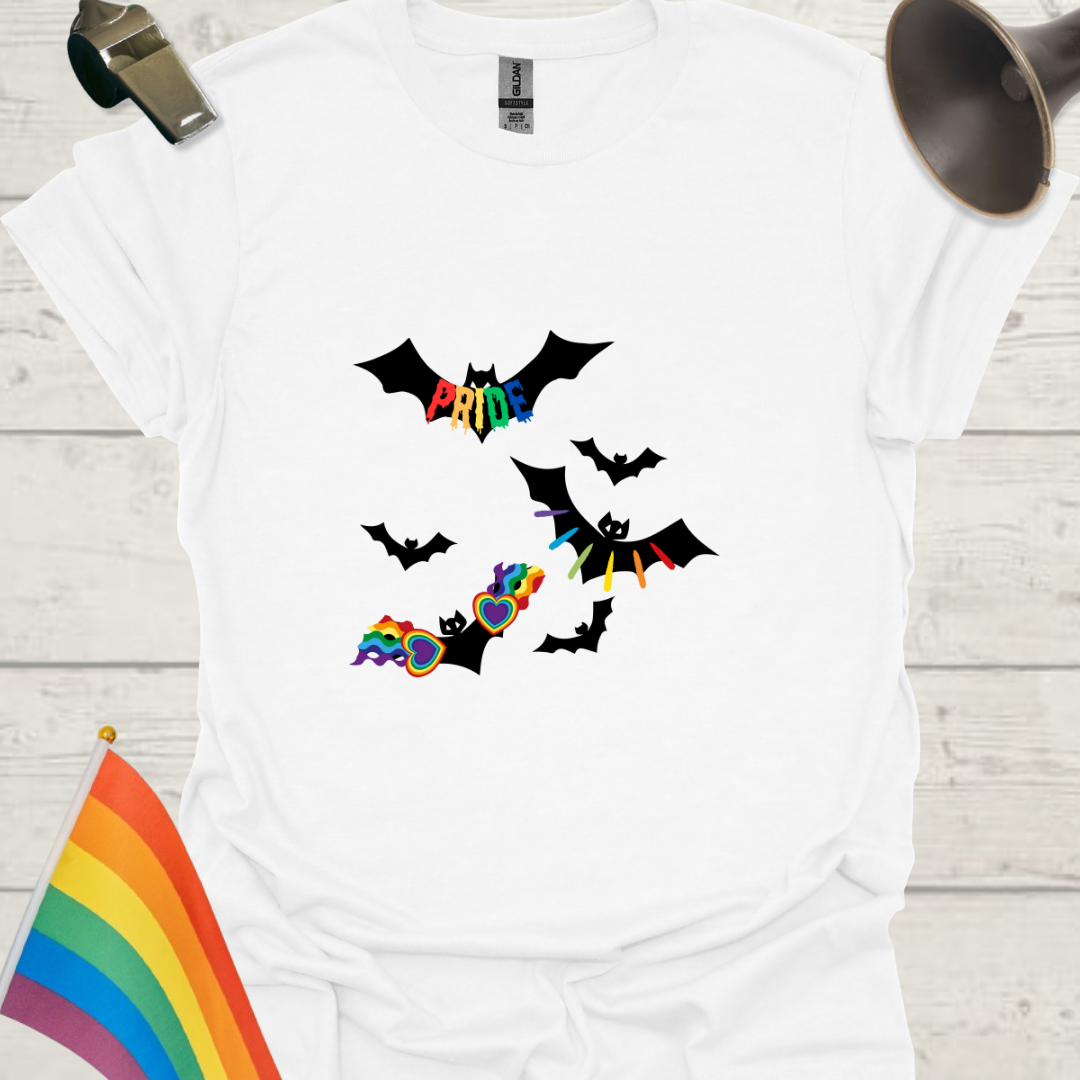 LGBT Pride Halloween Bats T-Shirt