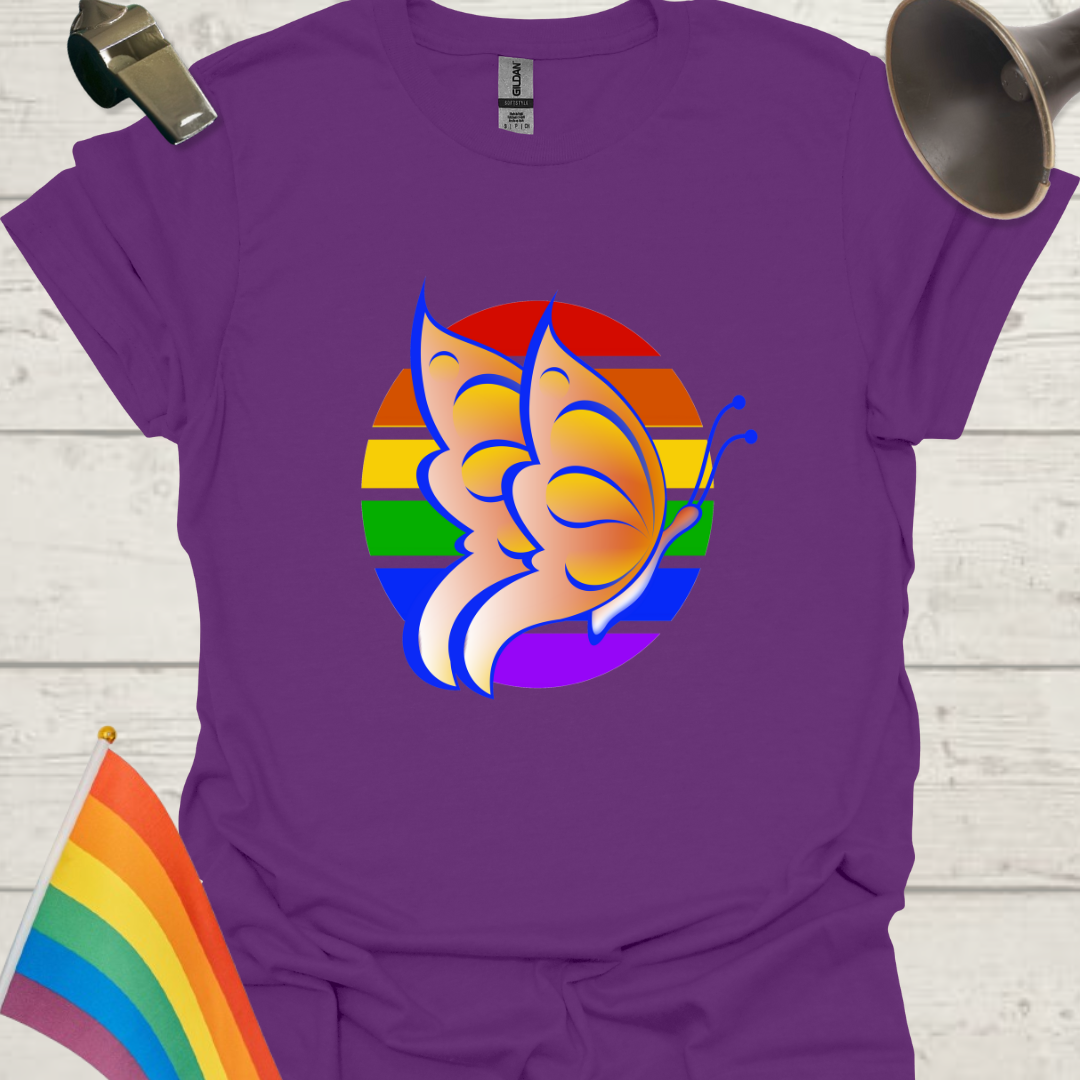 LGBT Pride Sphere Butterfly T-Shirt