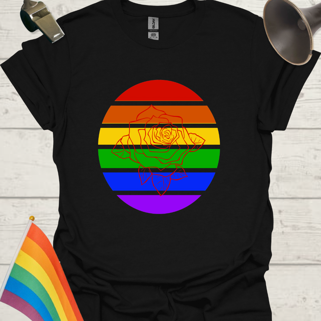 LGBT Pride Sphere Rose T-Shirt