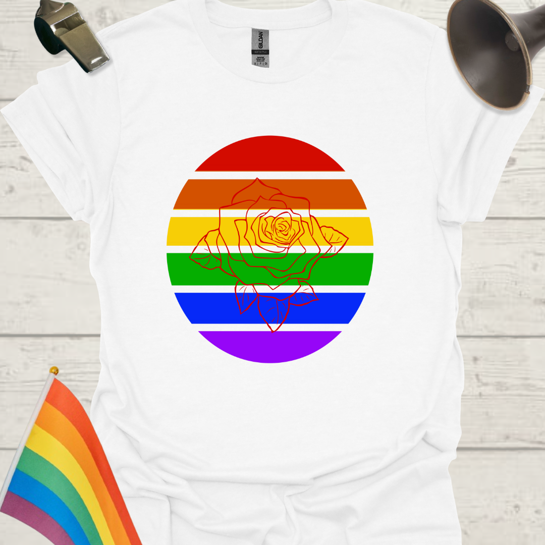LGBT Pride Sphere Rose T-Shirt