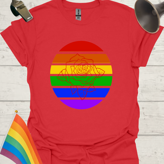 LGBT Pride Sphere Rose T-Shirt