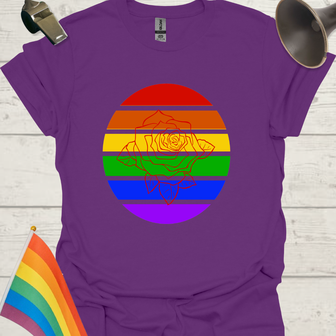 LGBT Pride Sphere Rose T-Shirt