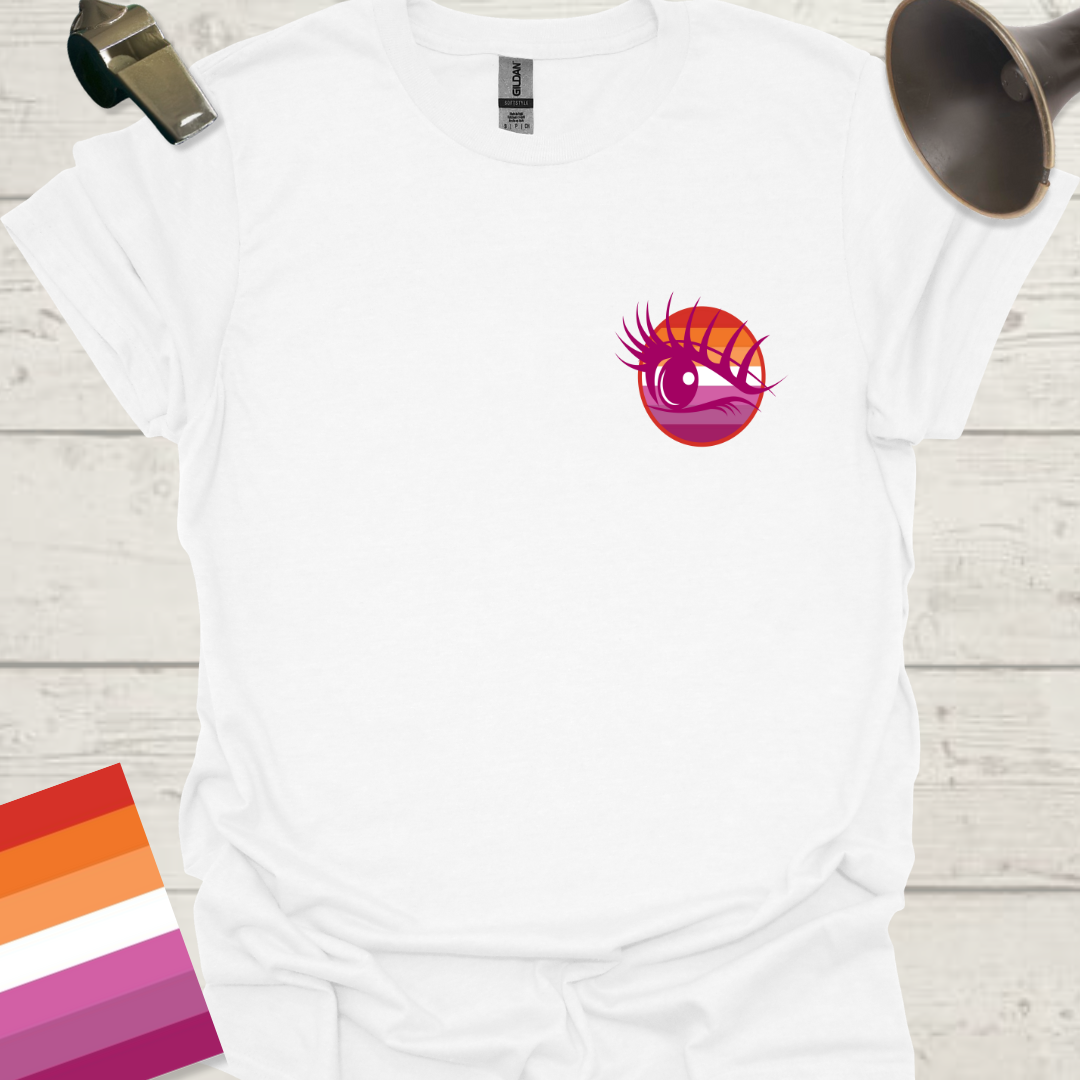 Lesbian Pride Flag Sphere Eye T-Shirt