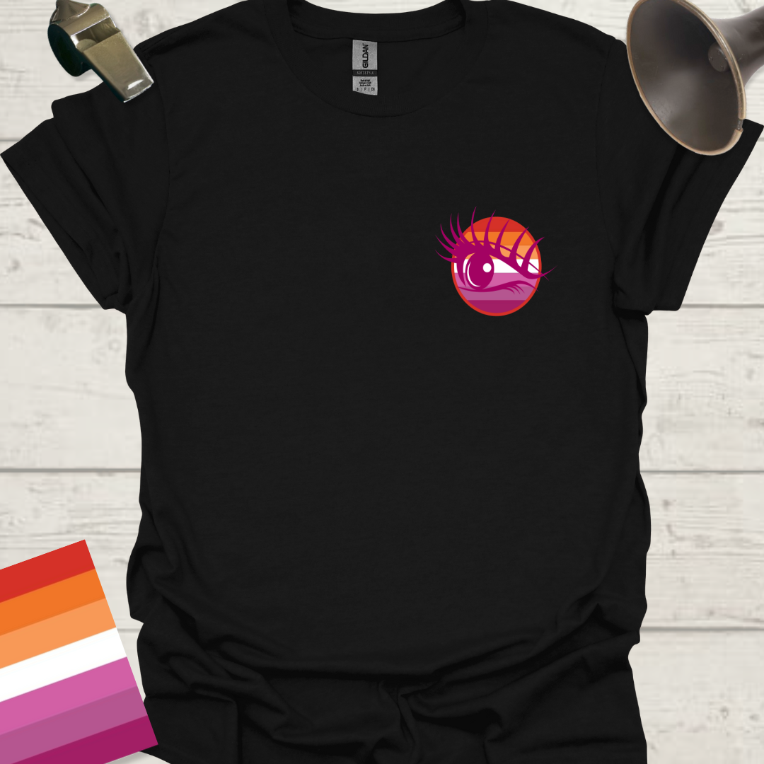Lesbian Pride Flag Sphere Eye T-Shirt