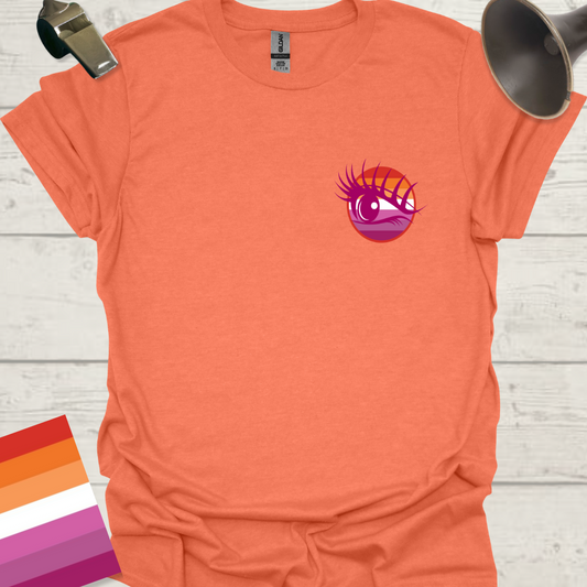 Lesbian Pride Flag Sphere Eye T-Shirt