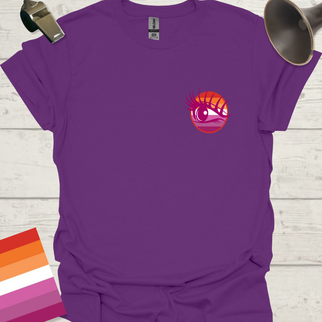 Lesbian Pride Flag Sphere Eye T-Shirt