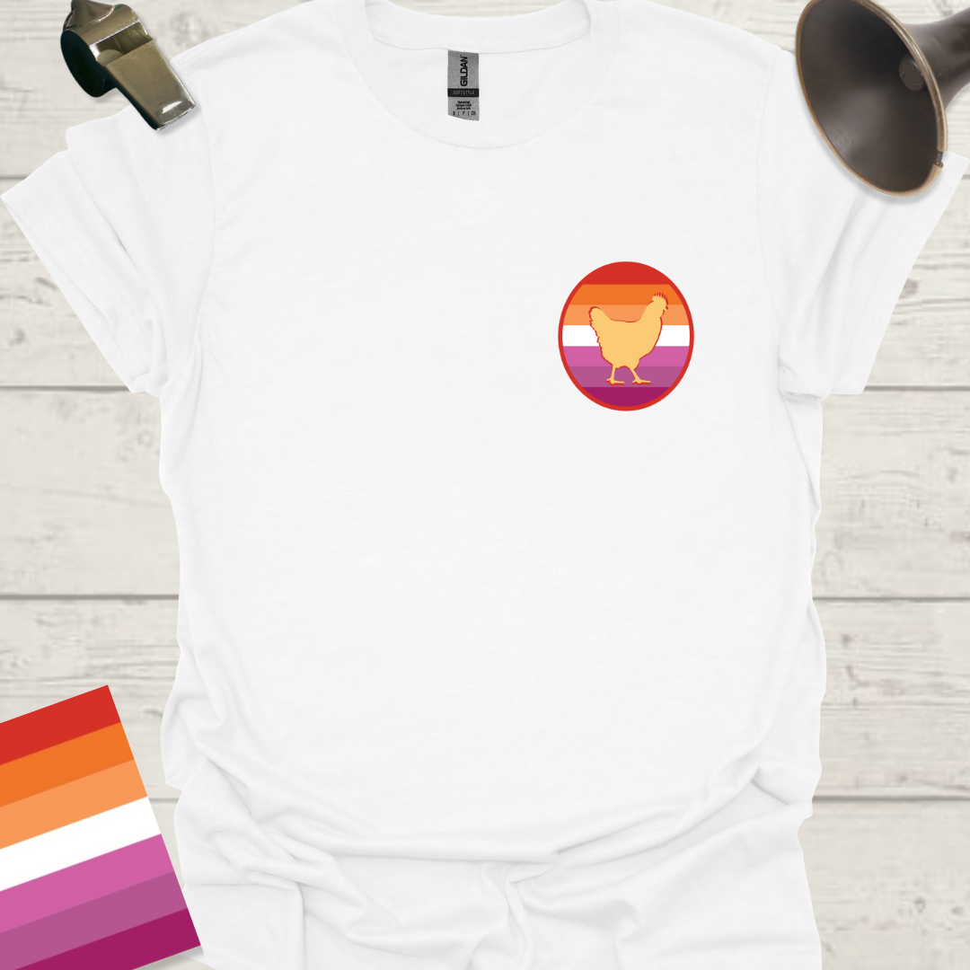 Lesbian Pride Flag Sphere Chicken T-Shirt