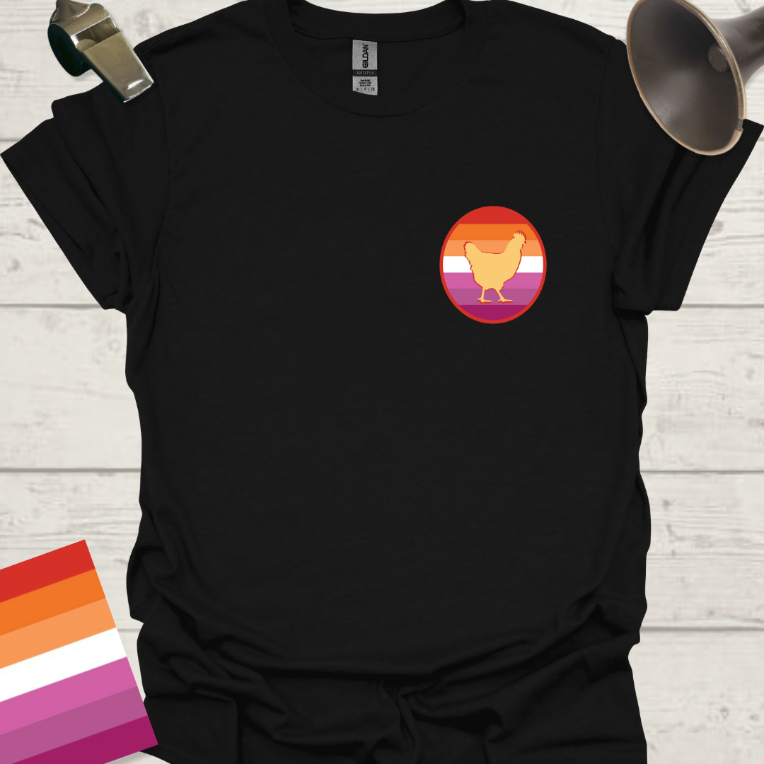 Lesbian Pride Flag Sphere Chicken T-Shirt