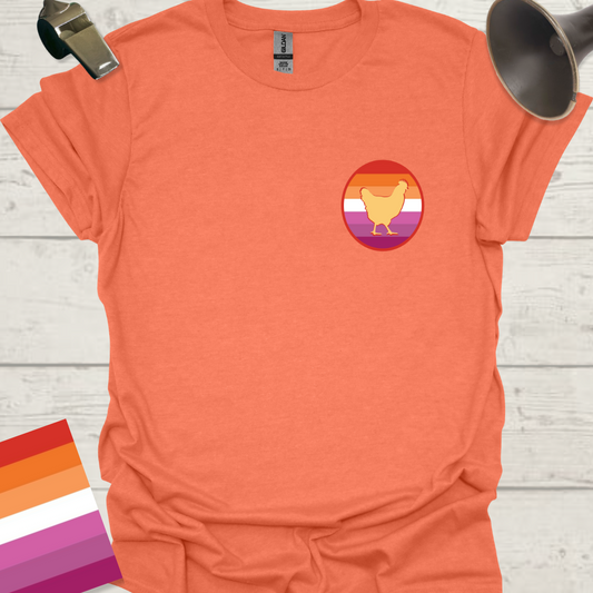 Lesbian Pride Flag Sphere Chicken T-Shirt
