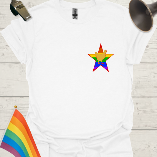 LGBT Pride Rainbow Stripes in a star, ChickenT-shirt