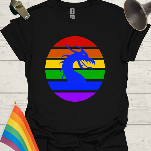 LGBT Pride Sphere Blue Dragon T-Shirt