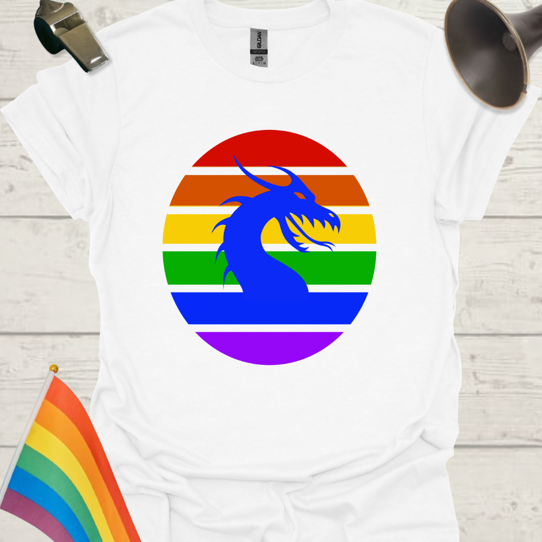 LGBT Pride Sphere Blue Dragon T-Shirt