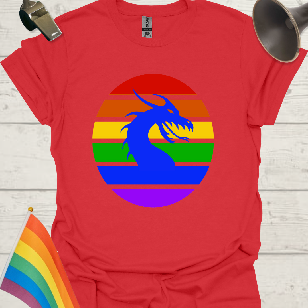 LGBT Pride Sphere Blue Dragon T-Shirt