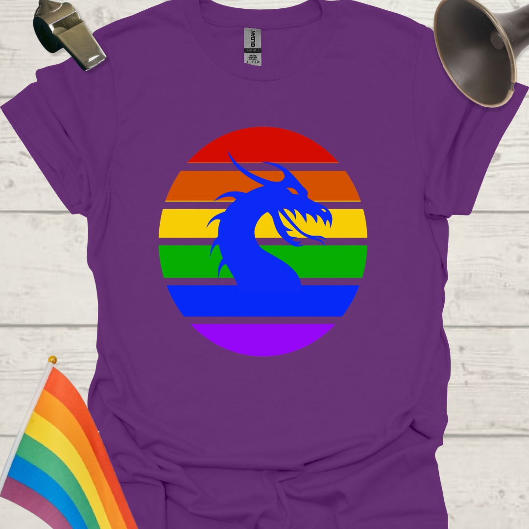 LGBT Pride Sphere Blue Dragon T-Shirt