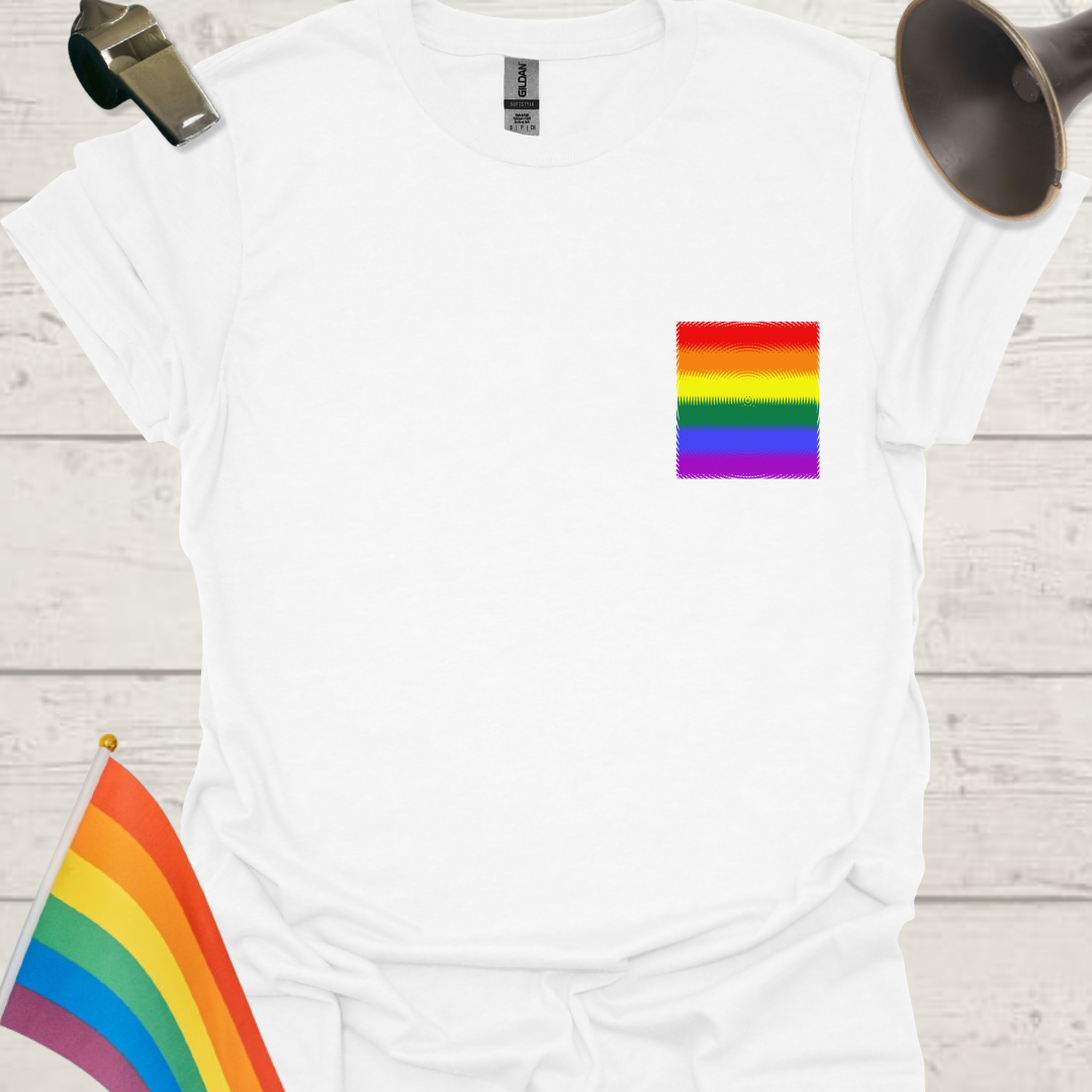 Unisex Pride T-Shirt - LGBTQ Pride Flag Circle Pattern